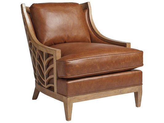 Los Altos Brown Leather Accent Chair