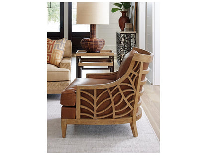 Los Altos Brown Leather Accent Chair
