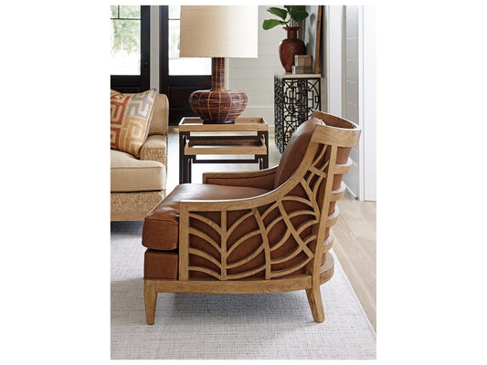 Los Altos Brown Leather Accent Chair