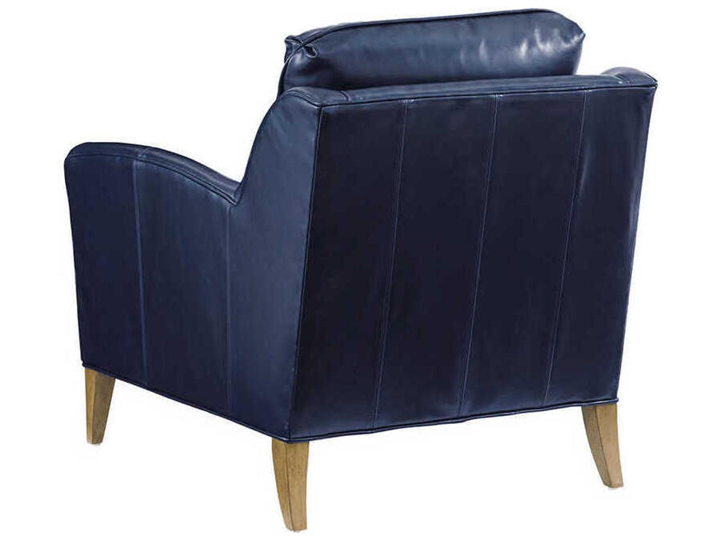 Twin Palms Coconut Grove Blue Leather Accent Chair in Seabreeze Finish