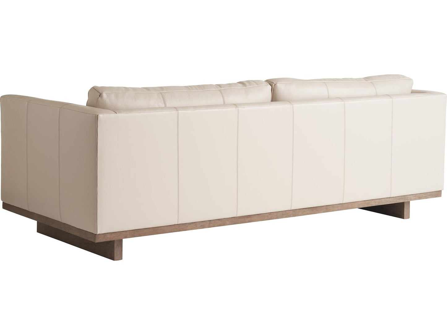 Sunset Key Beige Leather Sofa