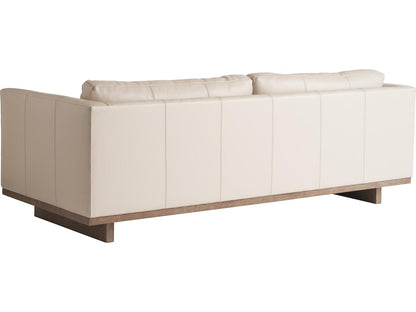 Sunset Key Beige Leather Sofa