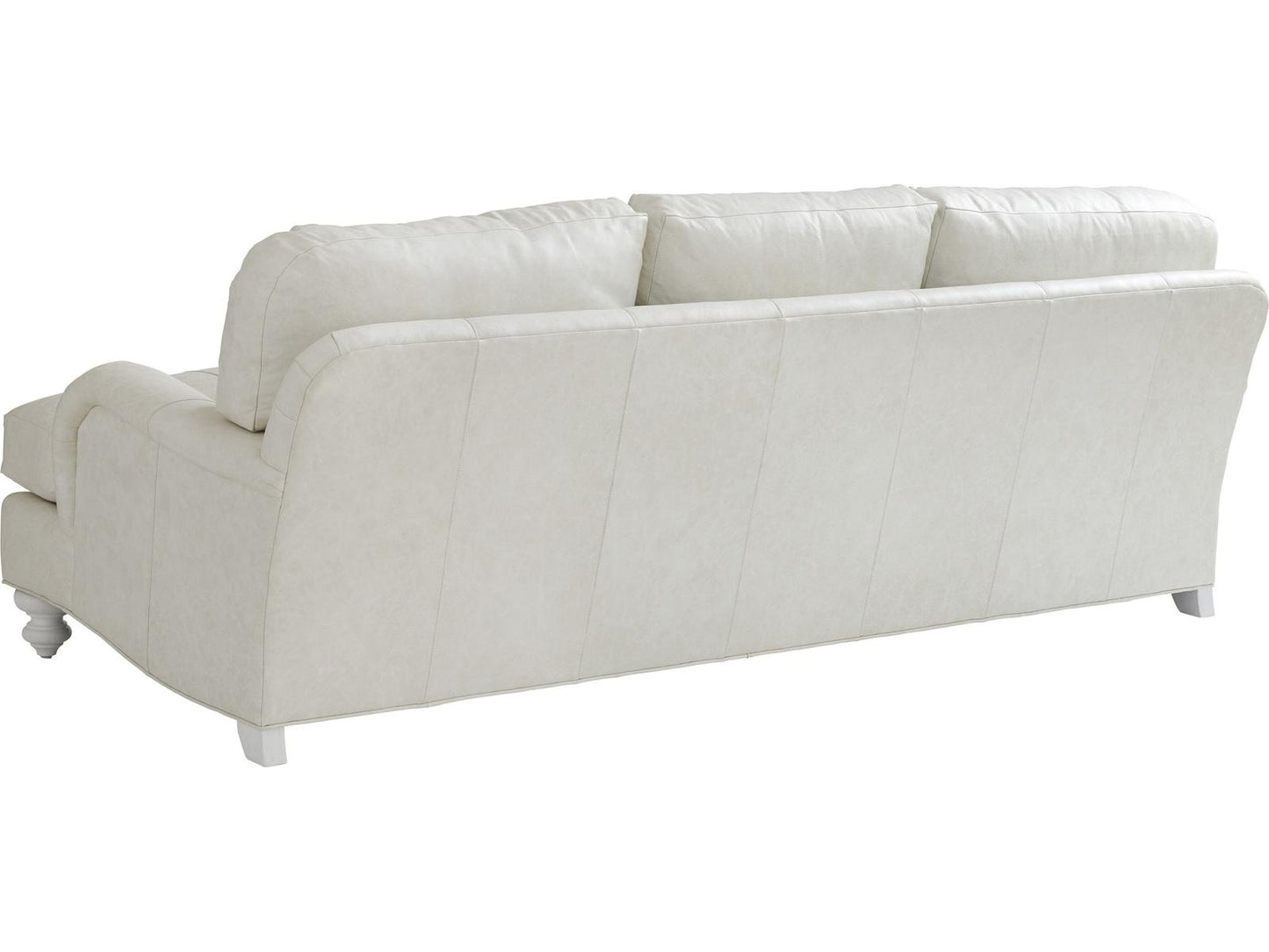 Ocean Breeze White Leather Sofa