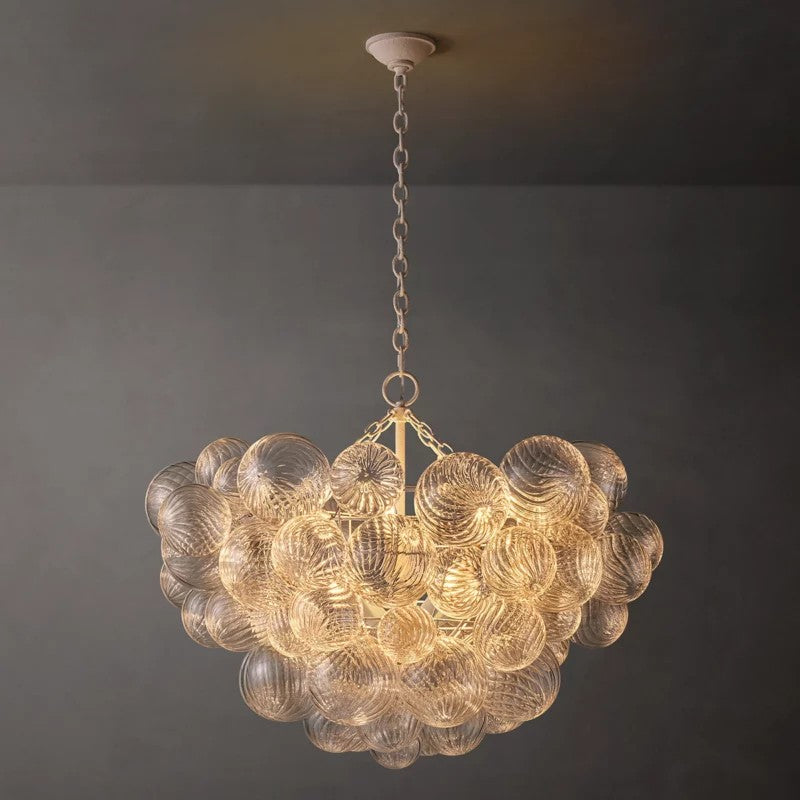 Talia Round Glasor Globe Chandelier 33"
