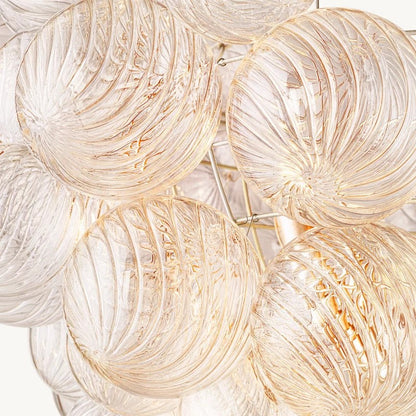 Talia Round Glasor Globe Chandelier 33"
