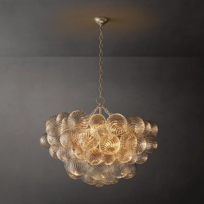 Talia Round Glasor Globe Chandelier 33"