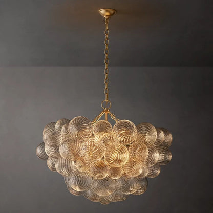 Talia Round Glasor Globe Chandelier 33"