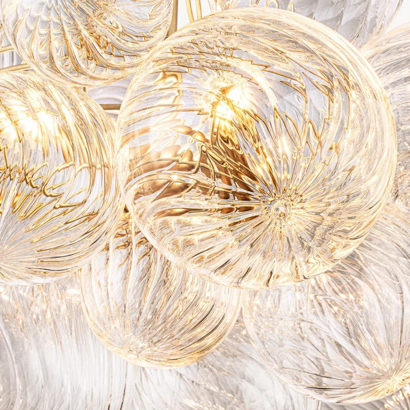Talia Round Glasor Globe Chandelier 33"