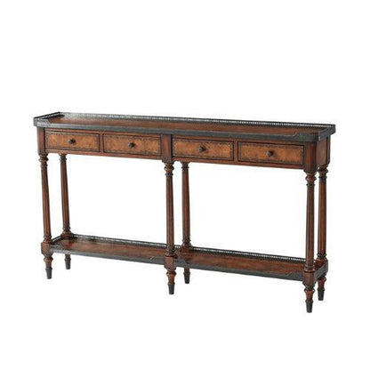 Theodore Alexander The Louis XVI Leather Console Table