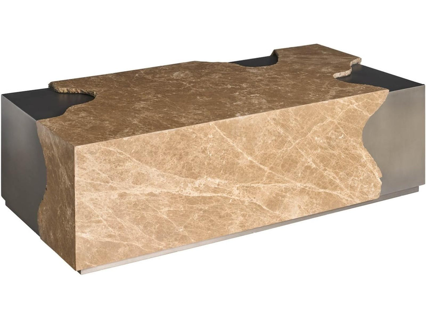 Modern Rectangular Stone Coffee Table