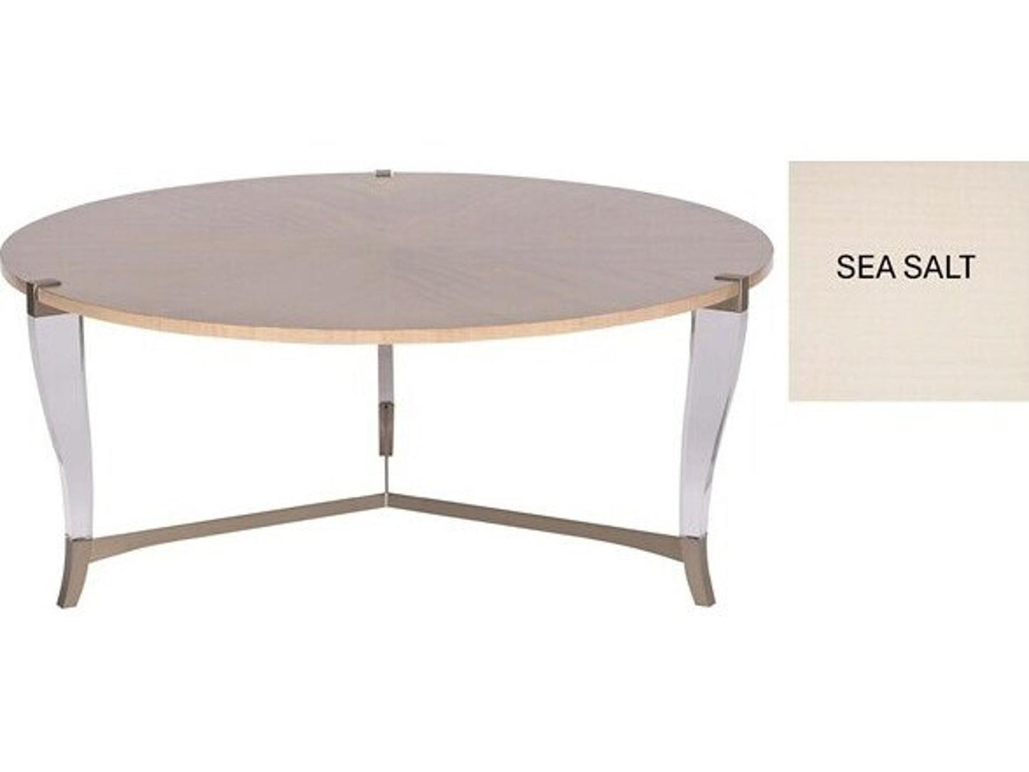 Clarion Round Wood Coffee Table Sea Salt Finish