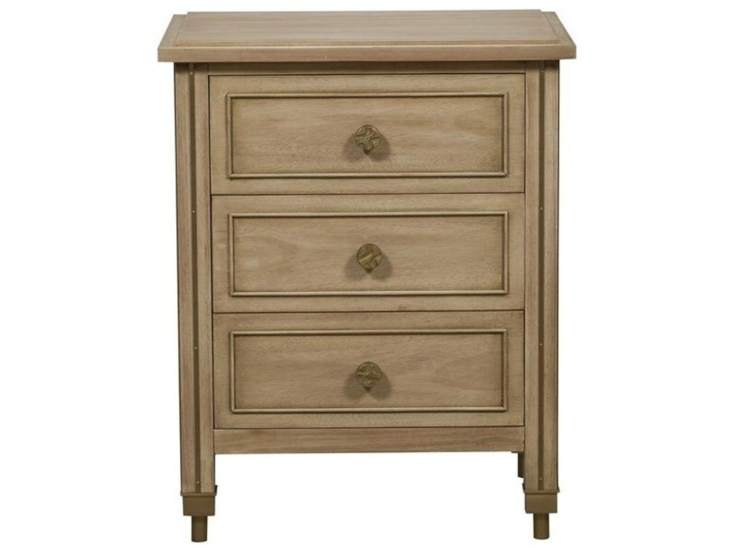Reflection 3-Drawer Nightstand in Latte Bleached Mahogany