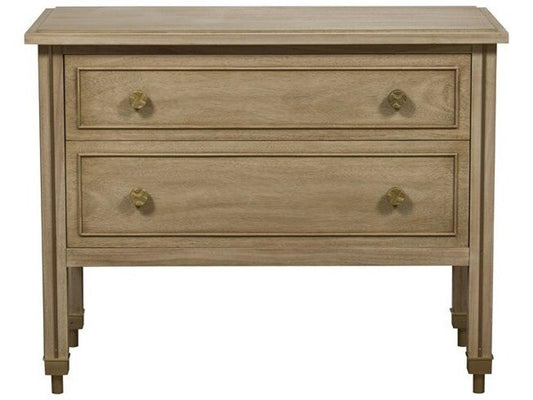 Reflection 2-Drawer Nightstand in Latte Bleached Mahogany