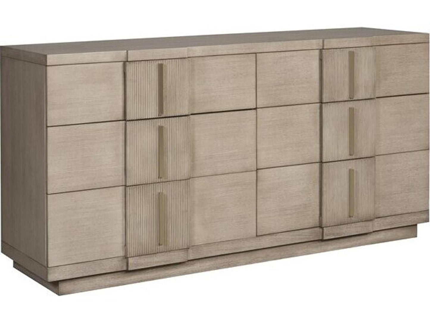 Axis 6-Drawer Double Dresser in Pebble Path Ash Wood