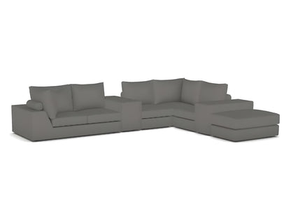 Ease Gray Upholstered Sectional Sofa