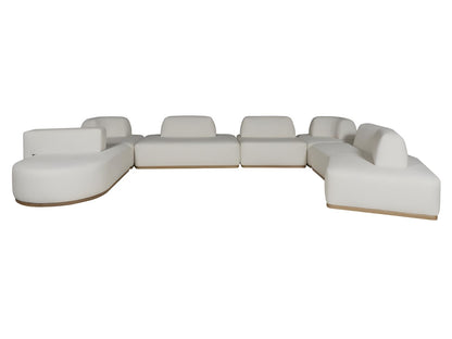 Ease White Upholstered Sectional Sofa