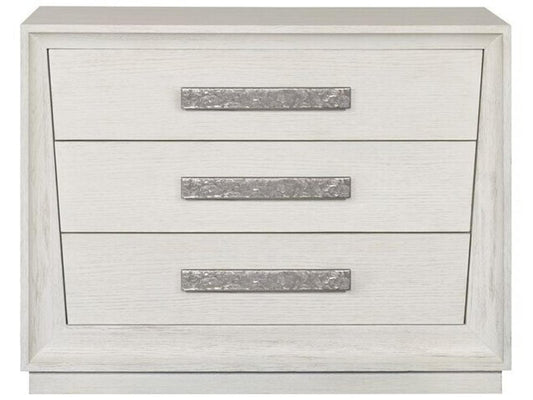 Ridge 3-Drawer Wirebrushed Oak Nightstand in Cascade