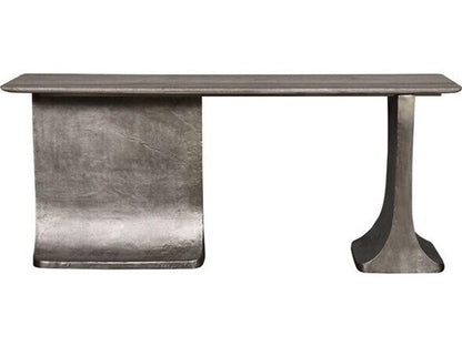 Reveal Rectangular Console Table with Honed Warm Grey Marble Top