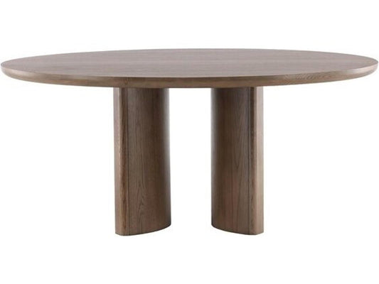 Form 68-Inch Round Dining Table in Saddle Finish