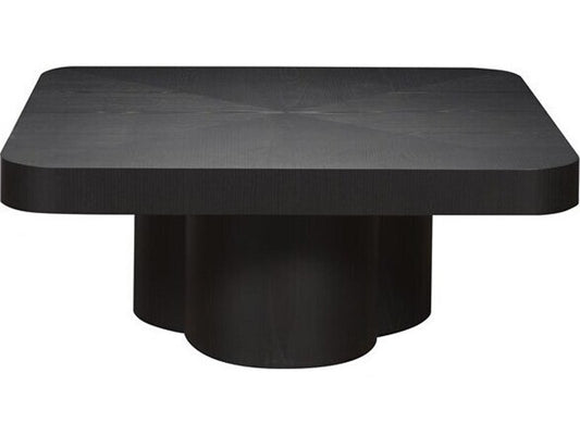 Brixley Square Wood Coffee Table in Film Noir