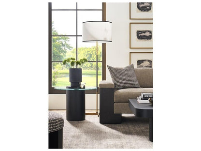 Brixley Square Wood Coffee Table in Film Noir