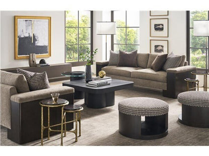 Brixley Square Wood Coffee Table in Film Noir