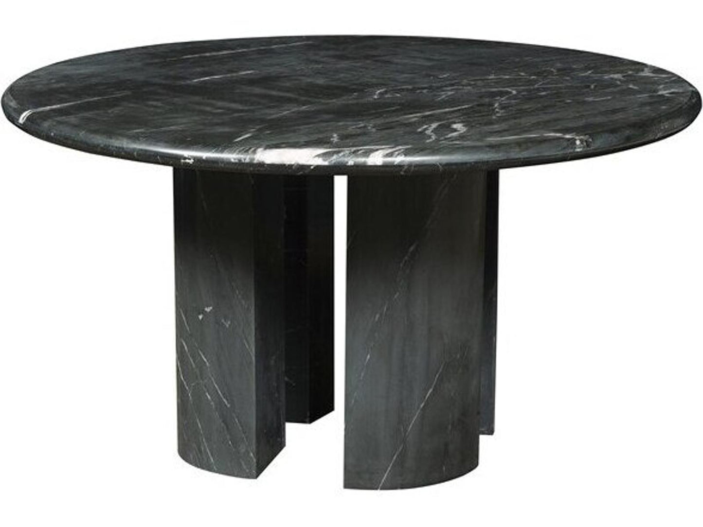 Sae Round Coffee Table Black Marquesa Marble