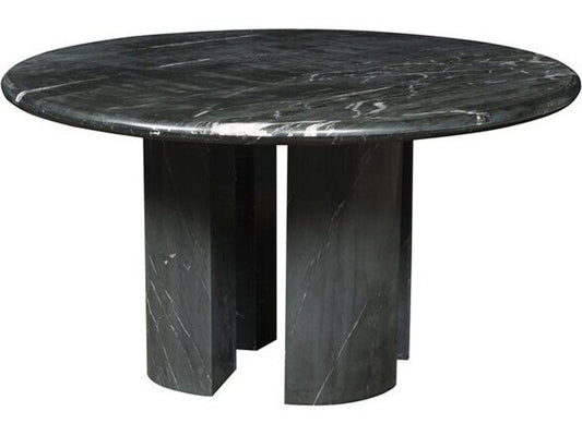 Sae Round Coffee Table Black Marquesa Marble