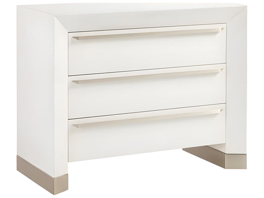 Dunecrest 3-Drawer Nightstand in Sugar Coat Finish