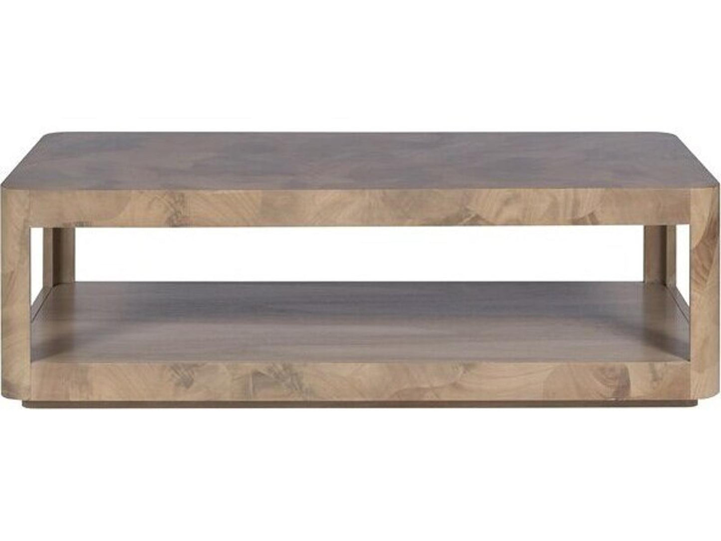 Verge Rectangular Wood Coffee Table in Almond