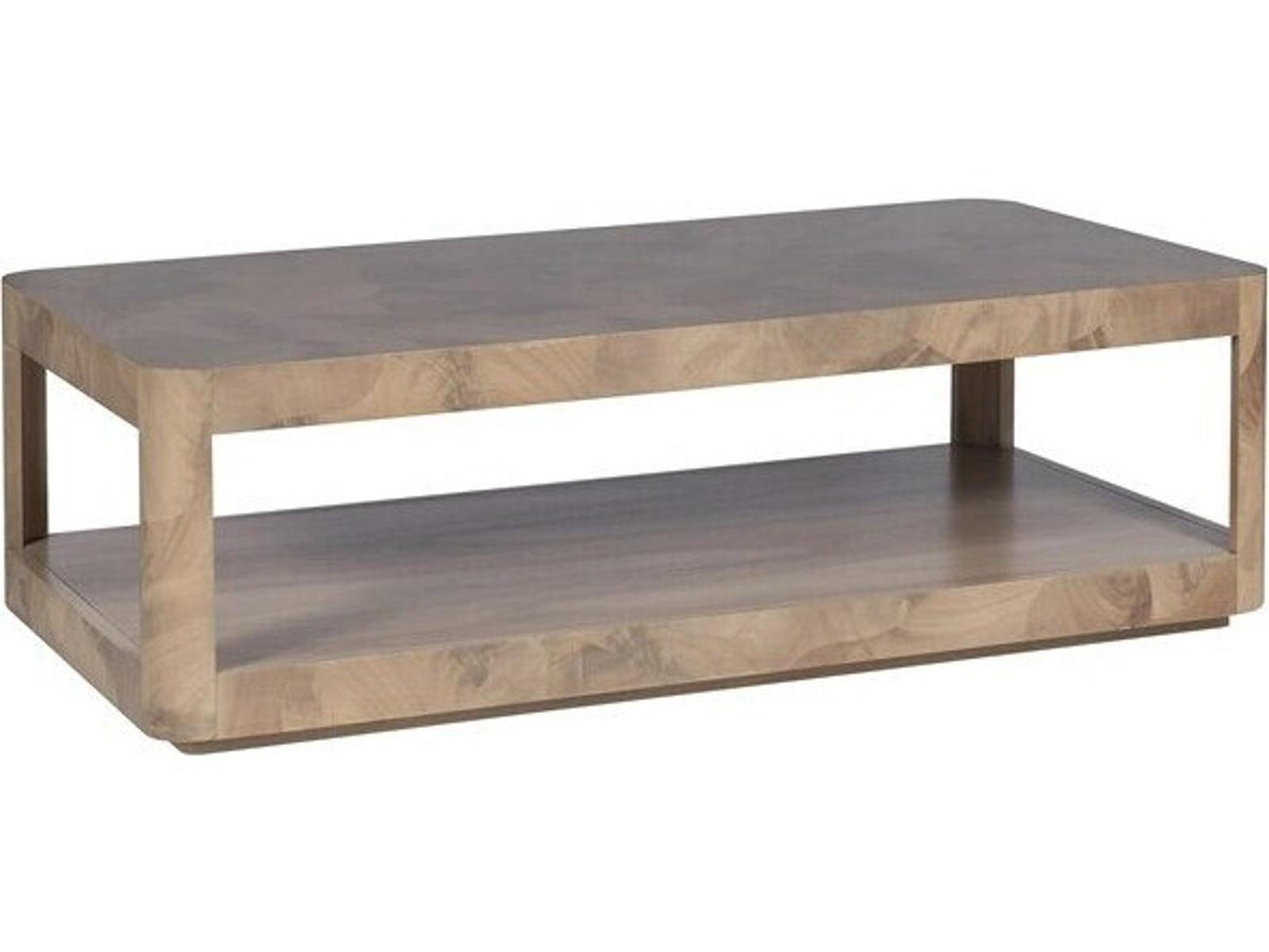 Verge Rectangular Wood Coffee Table in Almond
