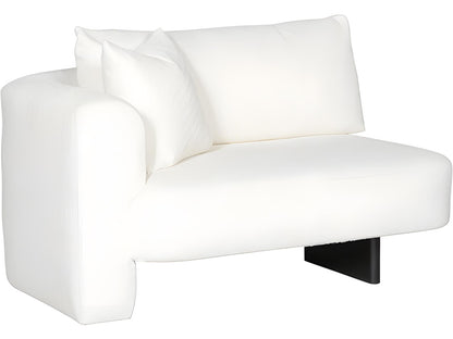 Ease White Upholstered Sectional Sofa