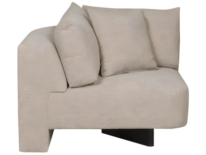 Ease Beige Upholstered Sectional Sofa