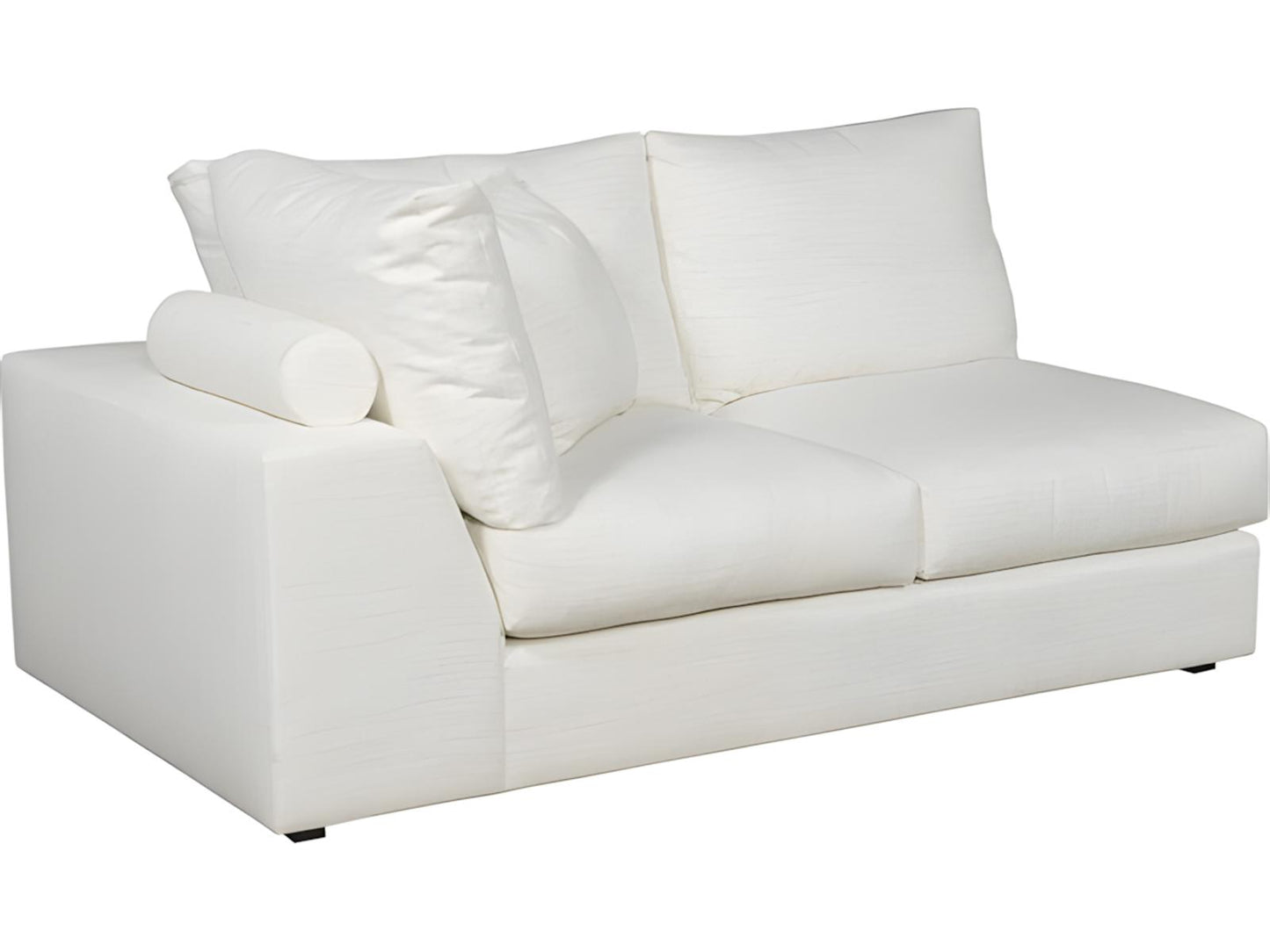 Ease White Upholstered Sectional Sofa