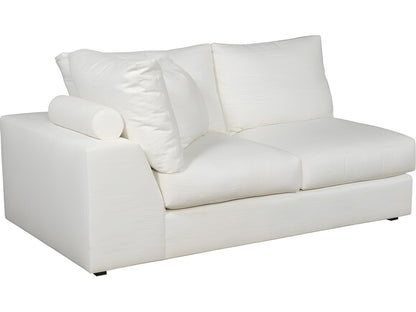 Ease White Upholstered Sectional Sofa