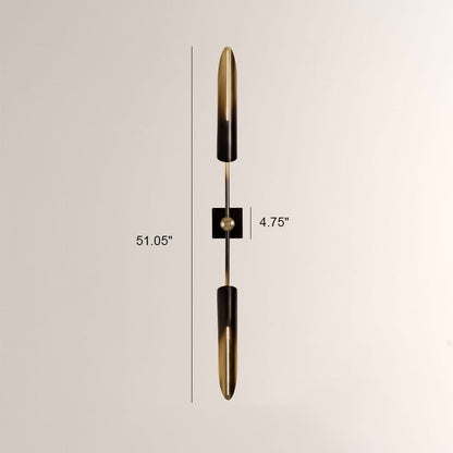 Voyant Dual-Sculpt Brass Wall Sconce