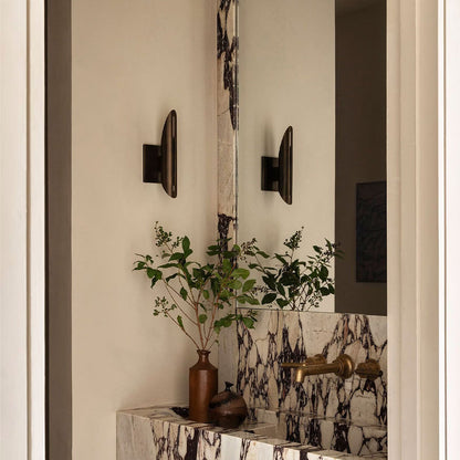 Voyant Curved Sculptural Brass Wall Sconce