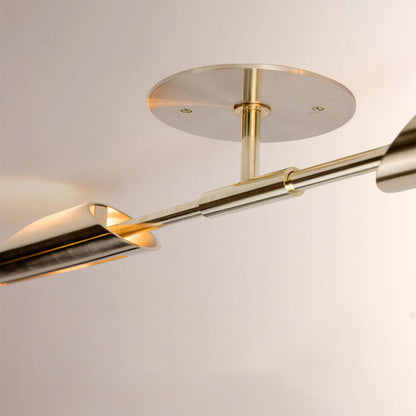 Voyant Dual-Sculpt Brass Wall Sconce