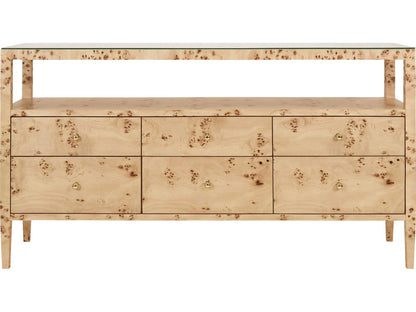 Jordan Rectangular Wood Brown Console Table