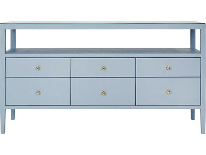 Jordan Rectangular Wood Blue Console Table