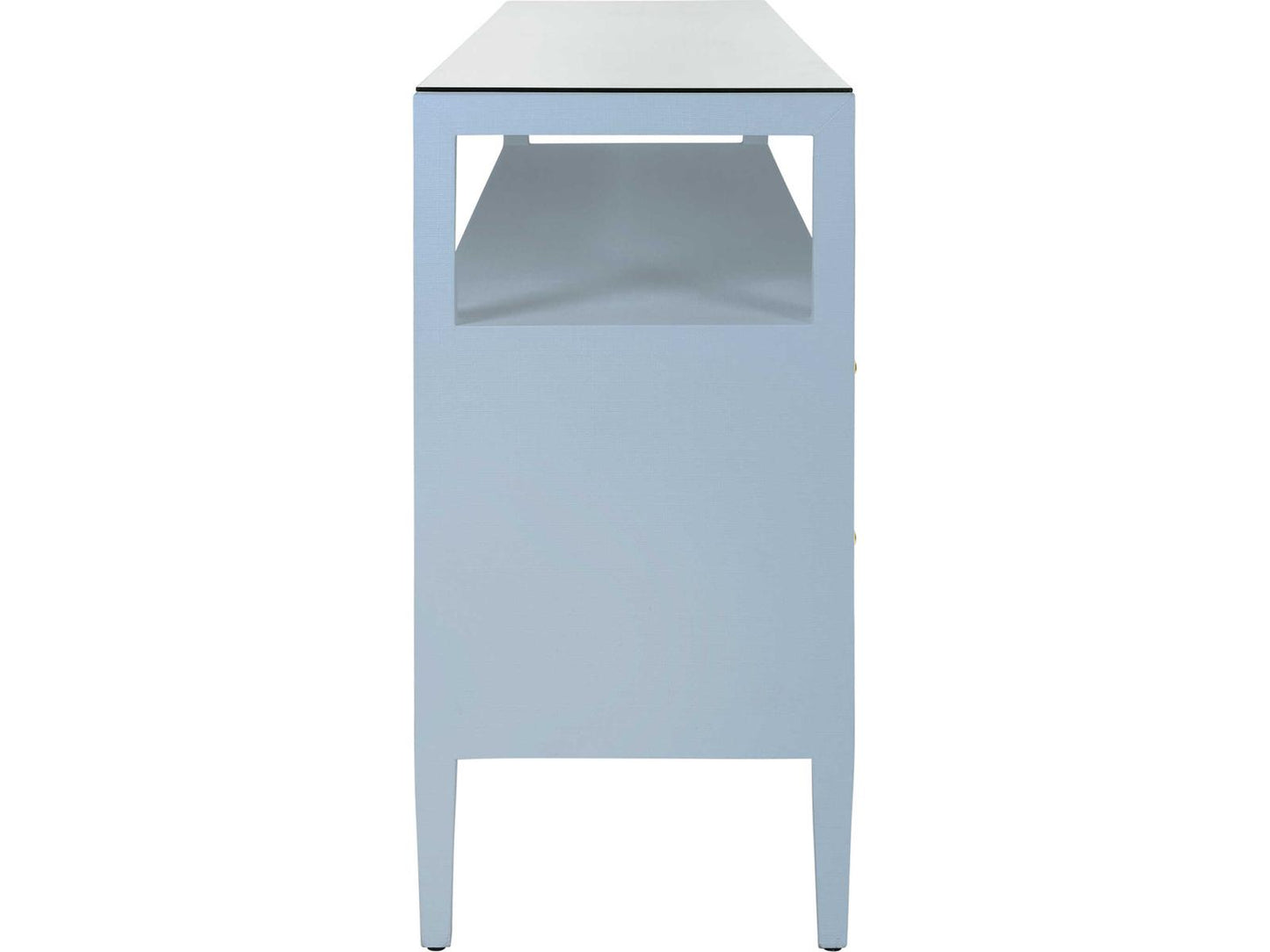 Jordan Rectangular Wood Blue Console Table
