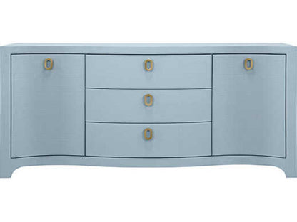 Paulina Curved Front 2-Door 3-Drawer Buffet in Light Blue Linen