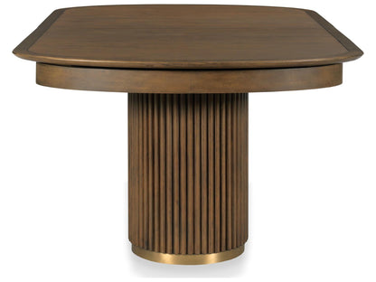 Furniture Skyline Art Deco Dining Table with Laurel Walnut Veneer