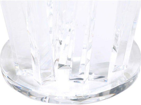 Geode Round Glass Clear End Table