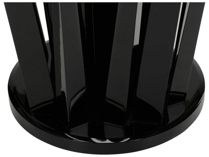 Geode Round Glass Black End Table