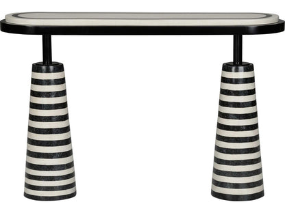 Memphis Milano Black and White Stone Console Table