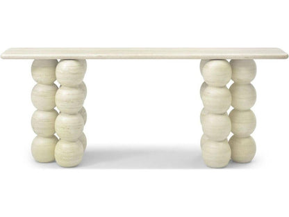 Marbella Console Table in Beige Travertine