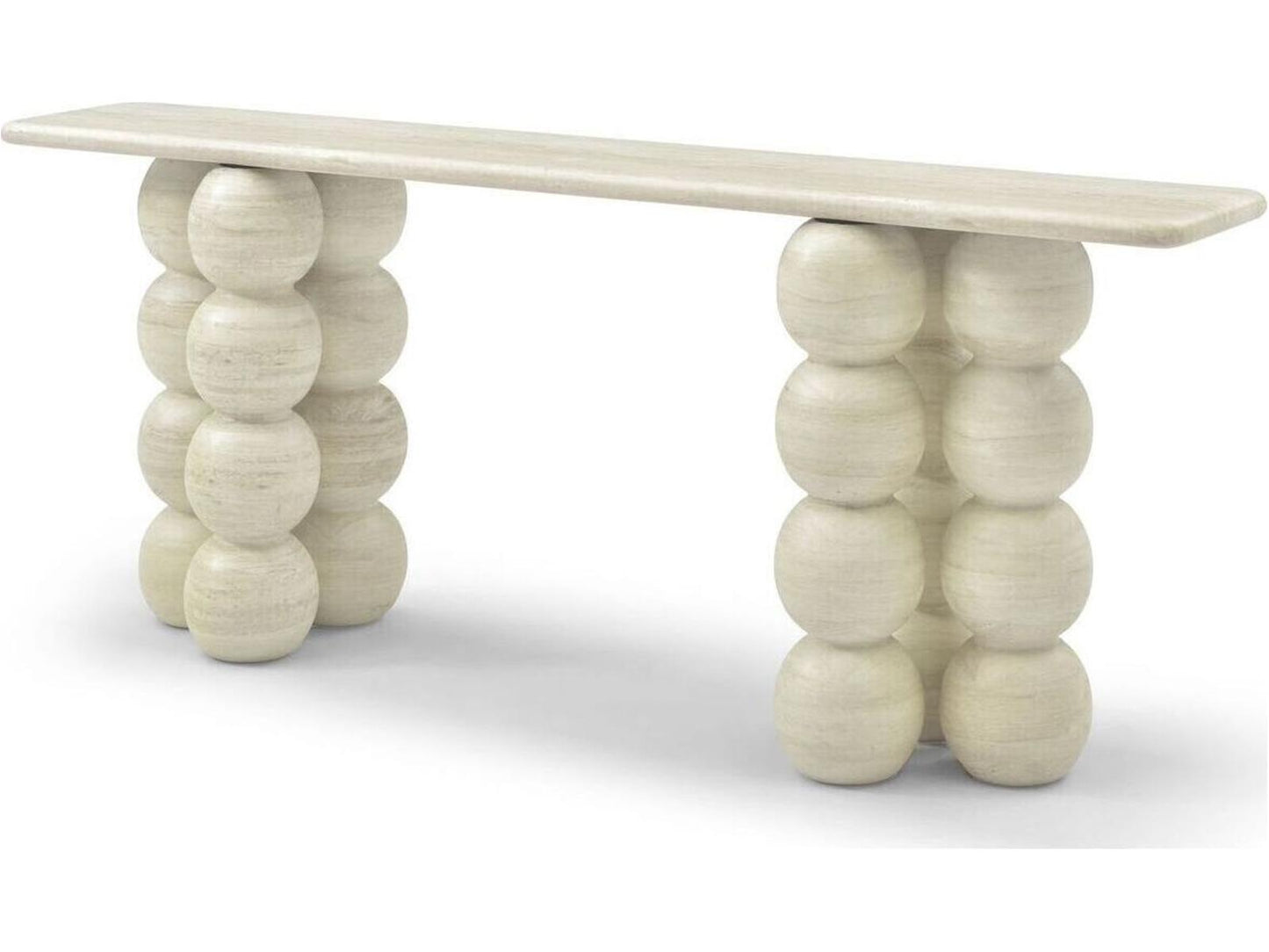Marbella Console Table in Beige Travertine