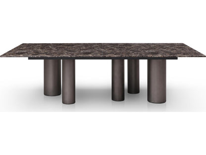 Envie Rectangular Dining Table Dark Emperador Marble with Black Bronze