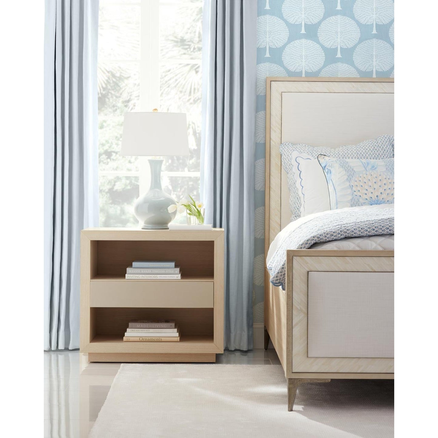 Jonathan Charles Tideline Bone & Linen Upholstered Bed - King (500389-USK-NDK-F058)